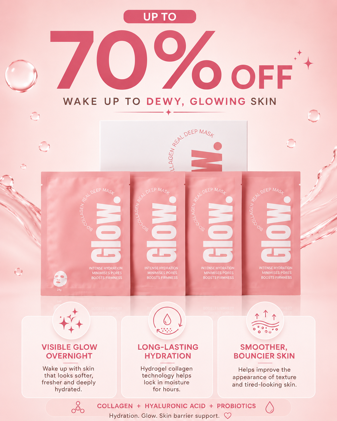 glow bio-collagen mask